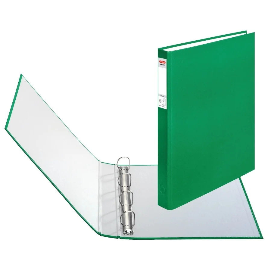 Bibliorafturi - Caiet mecanic A4 4 inele verde Herlitz