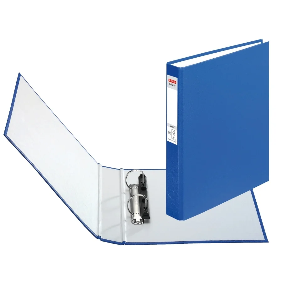 Bibliorafturi - Caiet mecanic A5 2 inele albastru Herlitz