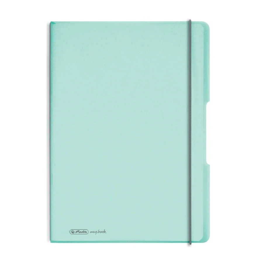 Caiete dictando - Caiet my.book flex A4 2x40 file dictando+patratele turcoaz translucid