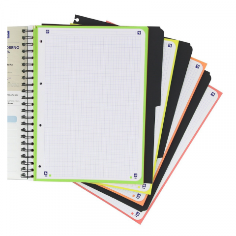 Caiet organizator Oxford Touch Project Book A4+ 120 file spira dubla, maro [1]