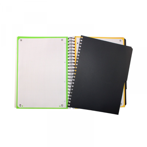 Caiet organizator Oxford Touch Project Book A4+ 120 file spira dubla, maro [2]
