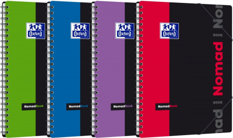 Caiet organizator patratele Oxford Students Nomadbook, A4+ 80 file, spira dubla, scribzee, diverse culori [0]