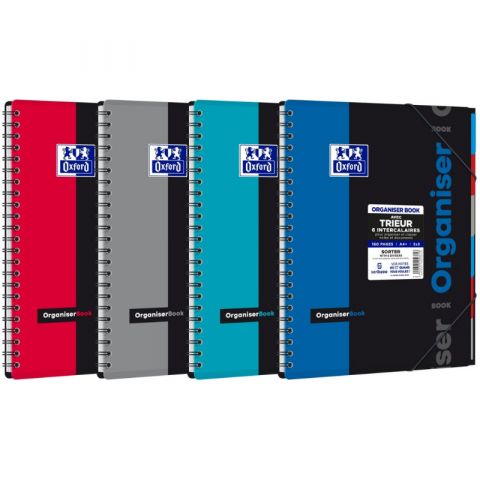Caiet organizator Oxford Students Organiser A4+ 80 file patratele, diverse culori [0]