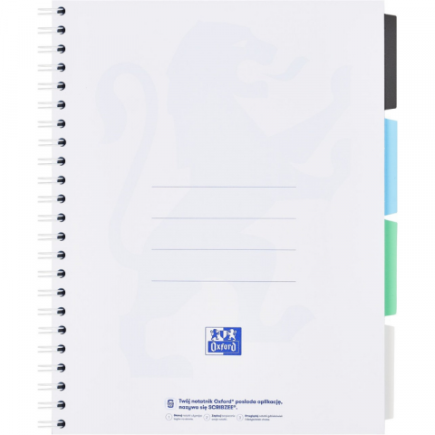 Caiet organizator Oxford Project Book A4 80 file spira dubla patratele [6]