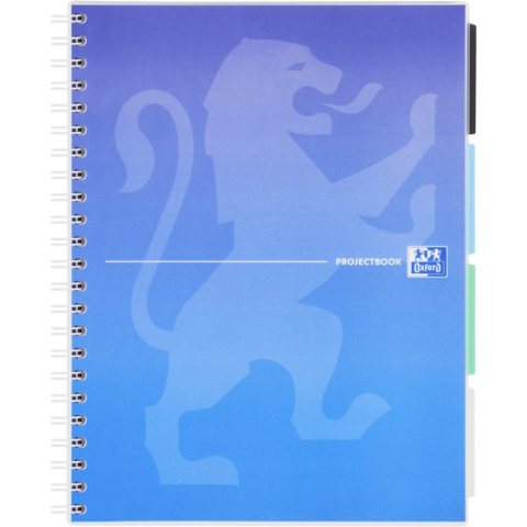 Caiet organizator Oxford Project Book A4 80 file hartie spira dubla patratele [1]