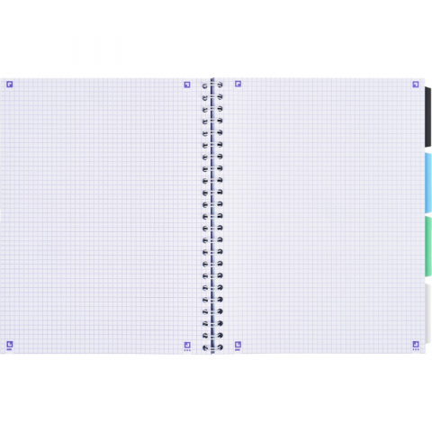 Caiet organizator Oxford Project Book A4 80 file hartie spira dubla patratele [7]