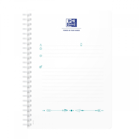 Caiet Oxford Horizons A5 – 60 file, hârtie Optik 90 g/mp, dictando, spiră dublă [7]