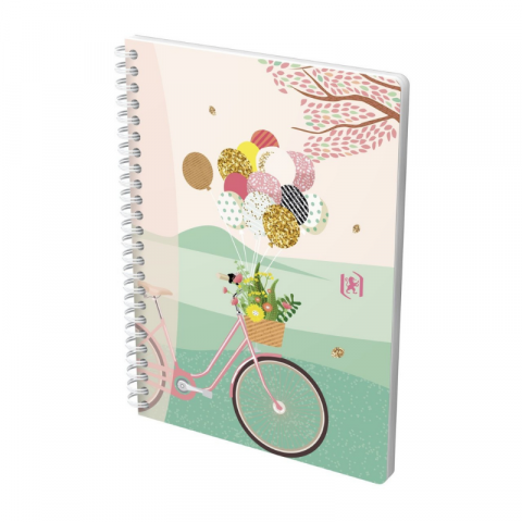 Caiet Oxford Horizons A5 60 file spira dubla patratele, diverse motive [1]