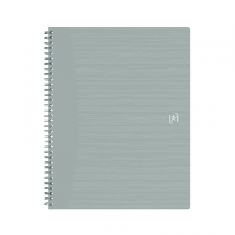 Rechizite școlare - Caiet Oxford Origins A4+ 70 file spira dubla patratele, gri