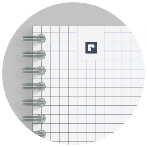 Caiet Oxford Origins A4+ 70 file spira dubla patratele, gri [2]