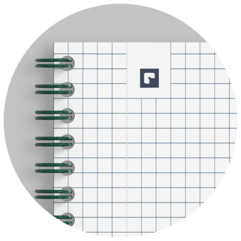 Caiet Oxford Origins A4+ 70 file spira dubla patratele, verde [2]