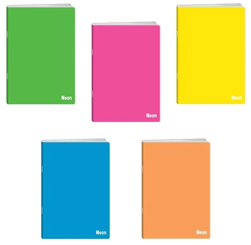 Rechizite școlare - Caiet A4 60 file dictando PP Neon Elisa culori diferite