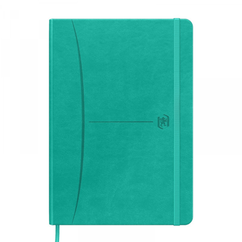Rechizite școlare - Caiet premium cu elastic Oxford Signature A5 104 file punctat, turcoaz