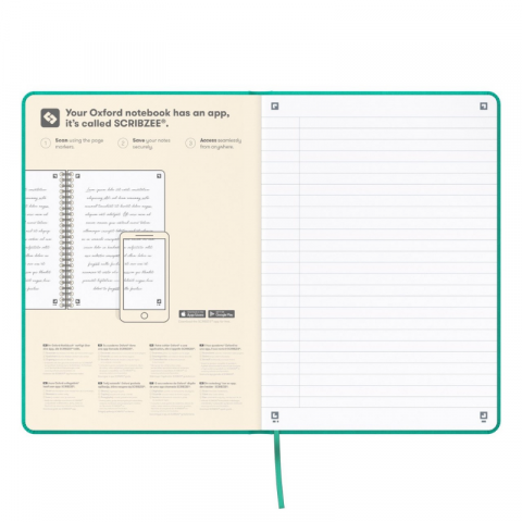 Caiet premium cu elastic Oxford Signature A5 80 file dictando, diverse culori pastel [8]