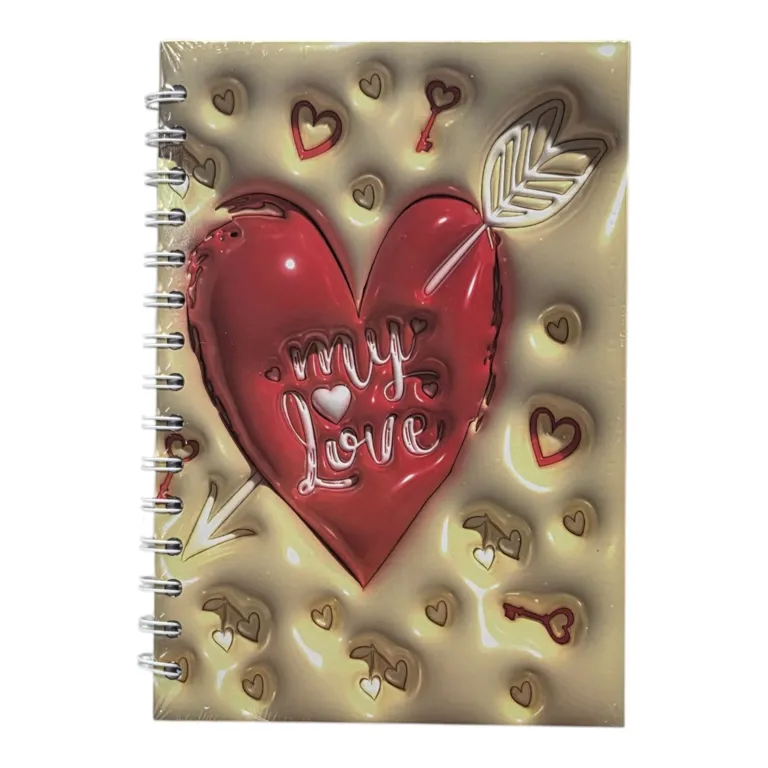 Noutăți Librăria Compas - Caiet spiralat A5 Love 80 file dictando modele diferite