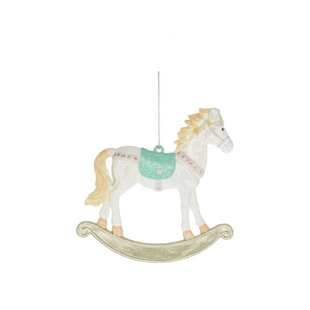 Noutăți Librăria Compas - Cal balansoar cu agatatoare 10.9x1x10.4 cm plastic