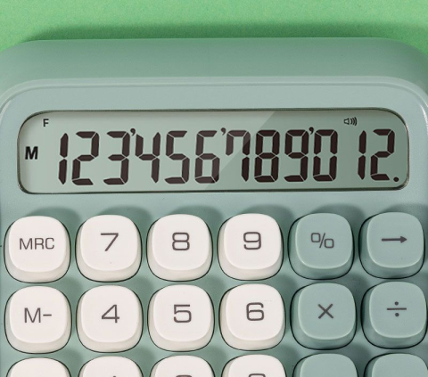 Calculator 12 digiti Retro M36 gri Deli [1]