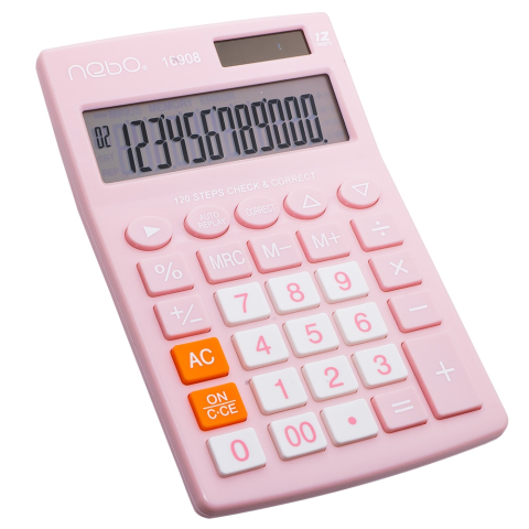 Calculatoare de birou - Calculator 12 digiti cu baterii si incarcare solara Nebo culori diferite