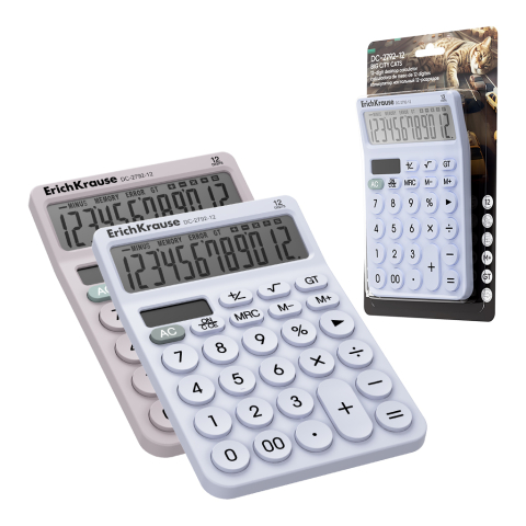 Noutăți Librăria Compas - Calculator birou 12-Digit ErichKrause DC-2792-12 Big City Cats diverse culori