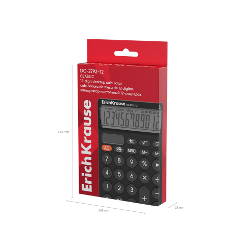 Calculator birou 12-Digit ErichKrause DC-2792-12 Classic negru [4]
