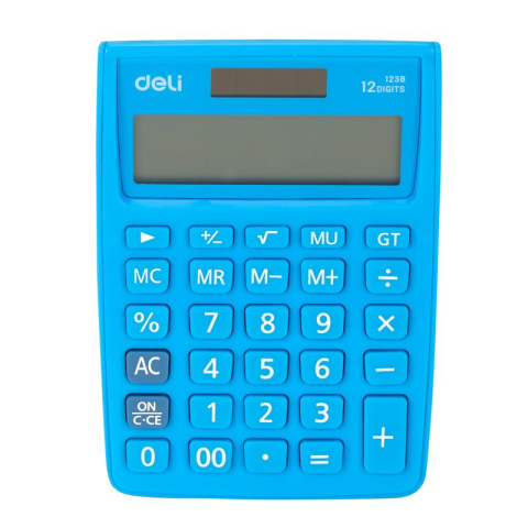 Calculatoare de birou - Calculator birou 12 digits alb-albastru 1238 Deli