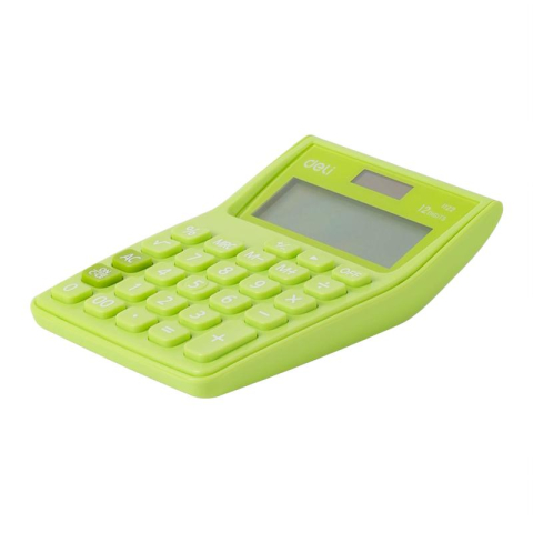 Calculator buzunar 12 digits alb-verde 1122 Deli [3]