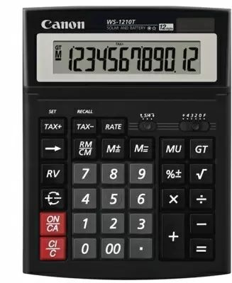 Birotică și accesorii birou - Calculator de birou negru 12 cifre Canon