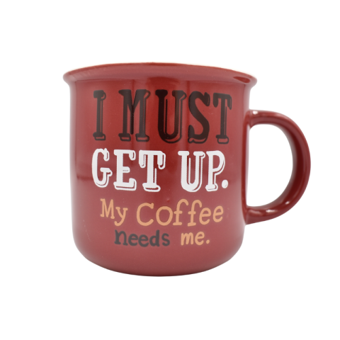 Casă și decorațiuni - Cana ceramica 390 ml Just Coffee cu mesaje in cutie cadou