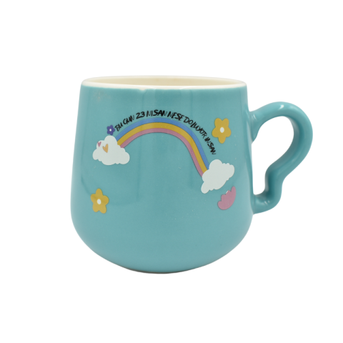 Căni și pahare - Cana ceramica mesaje pozitive model curcubeu