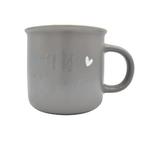 Cana ceramica Elisey With love 420 ml gri [1]