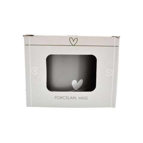 Cana ceramica Elisey With love 420 ml gri [3]