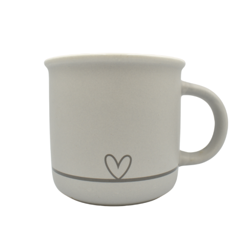 Căni și pahare - Cana ceramica Elisey With love 420 ml gri
