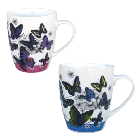 Casă și decorațiuni - Cana ceramica 13x12 cm Fluturi