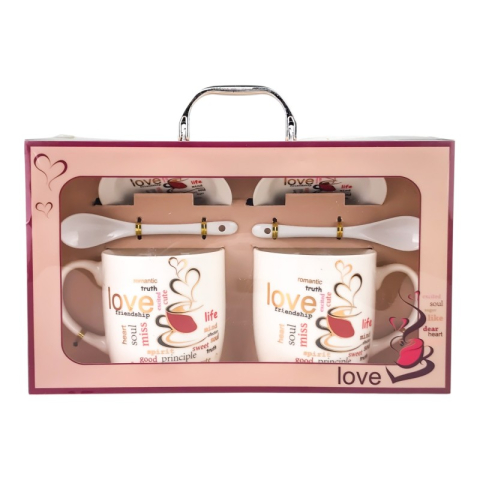 Set 2 cani din ceramica cu lingurita si capac diverse modele [1]