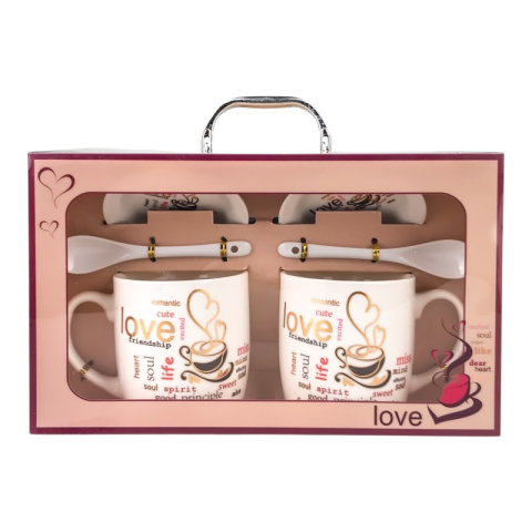 Set 2 cani din ceramica cu lingurita si capac diverse modele [5]