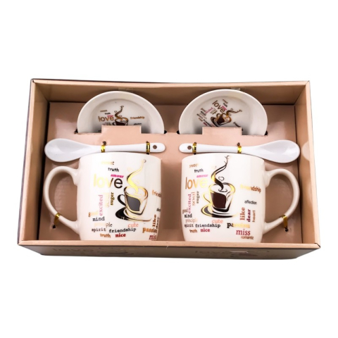 Set 2 cani din ceramica cu lingurita si capac diverse modele [4]