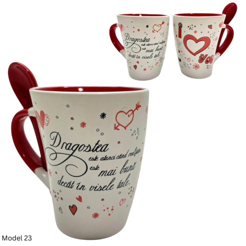 Cana ceramica 9x11 cm Valentine's Day diverse mesaje [22]