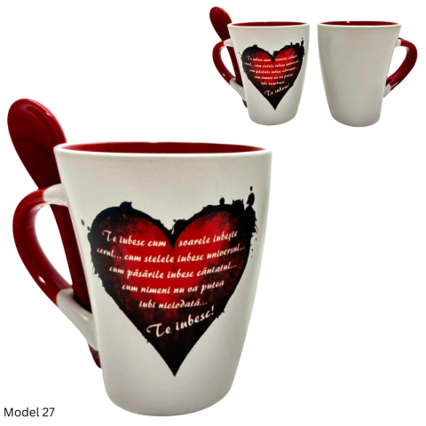 Cana ceramica 9x11 cm Valentine's Day diverse mesaje [26]