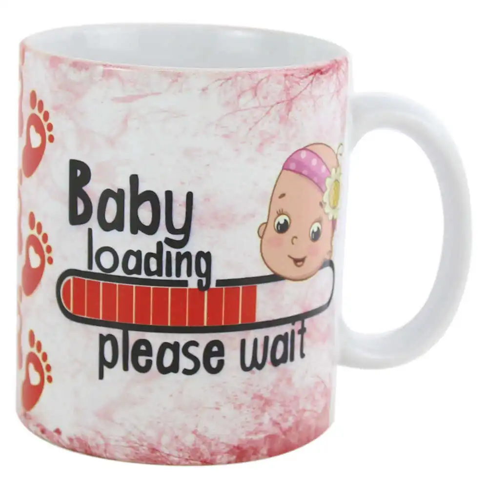 Căni și pahare - Cana ceramica 330 ml „Baby Loading” Fata