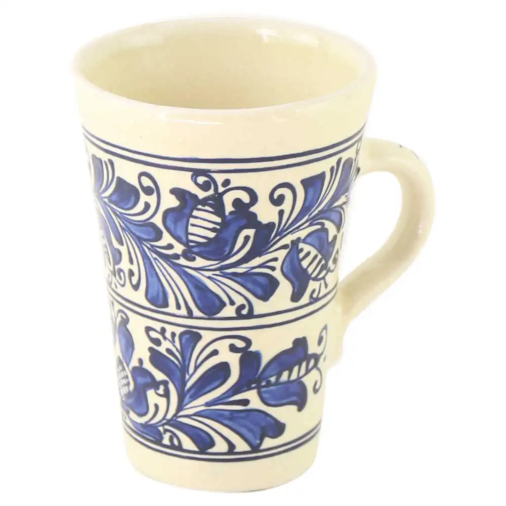 Cana din ceramica de Corund pictata manual cu motive traditionale 14 cm culori diferite [4]