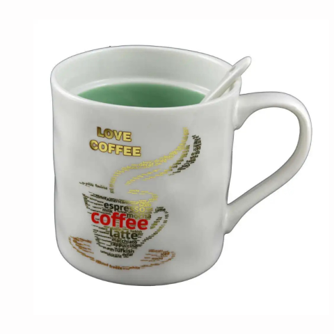 Cana ceramica cu lingurita Coffee 14 x 9 x 15 cm diverse modele [2]