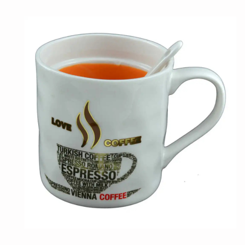 Cana ceramica cu lingurita Coffee 14 x 9 x 15 cm diverse modele [3]