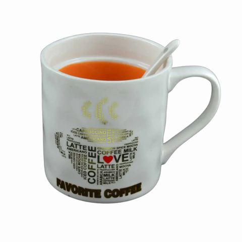 Cana ceramica cu lingurita Coffee 14 x 9 x 15 cm diverse modele [4]