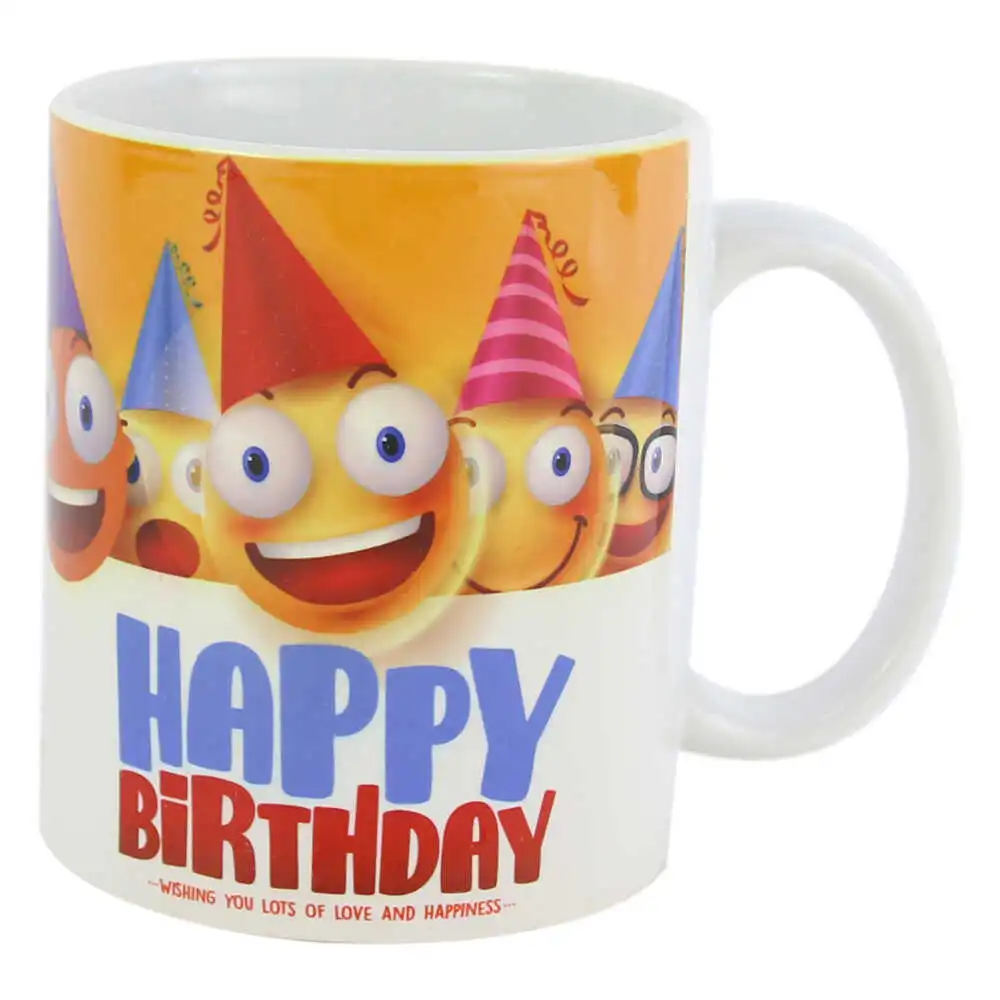Casă și decorațiuni - Cana ceramica 330 ml „Happy Birthday, wishing you…”