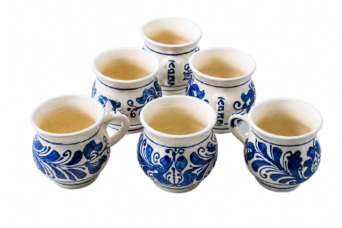Căni și pahare - Cana din ceramica cu motive traditionale