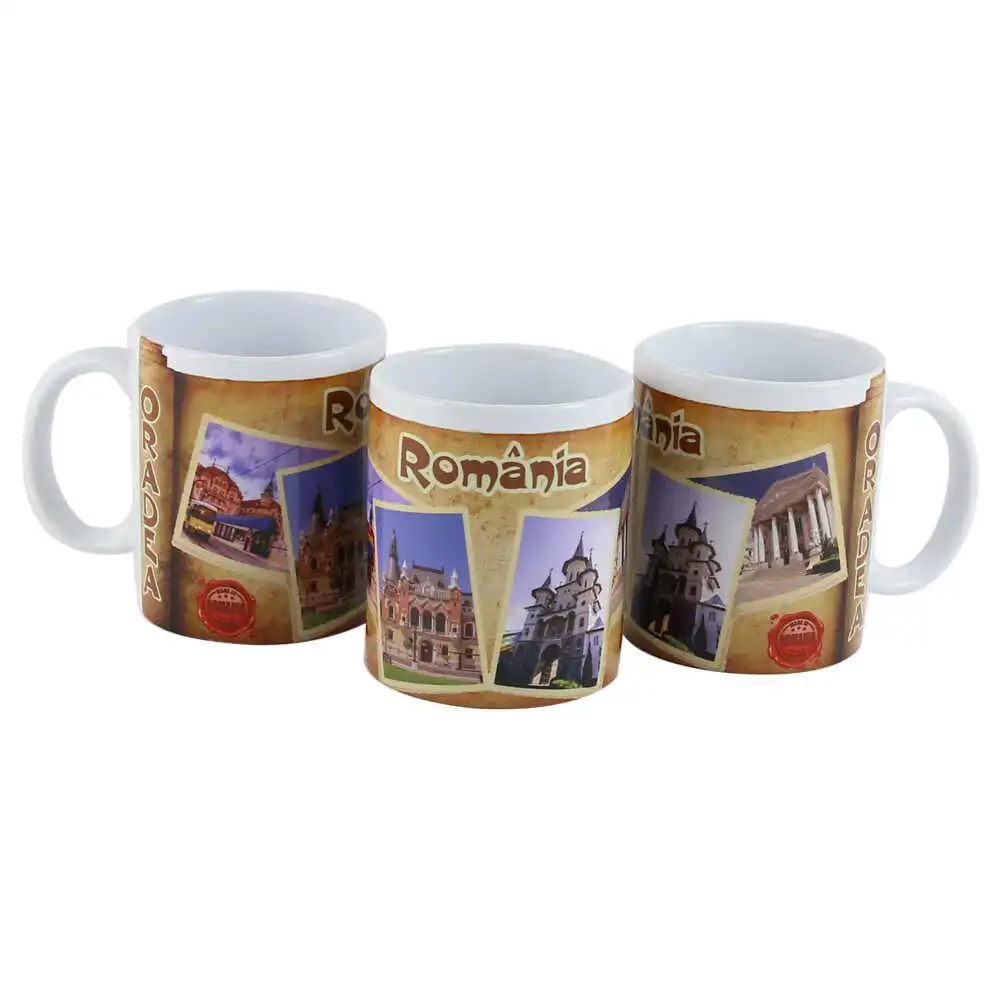 Căni și pahare - Cana ceramica Oradea maro 8 x 9 cm