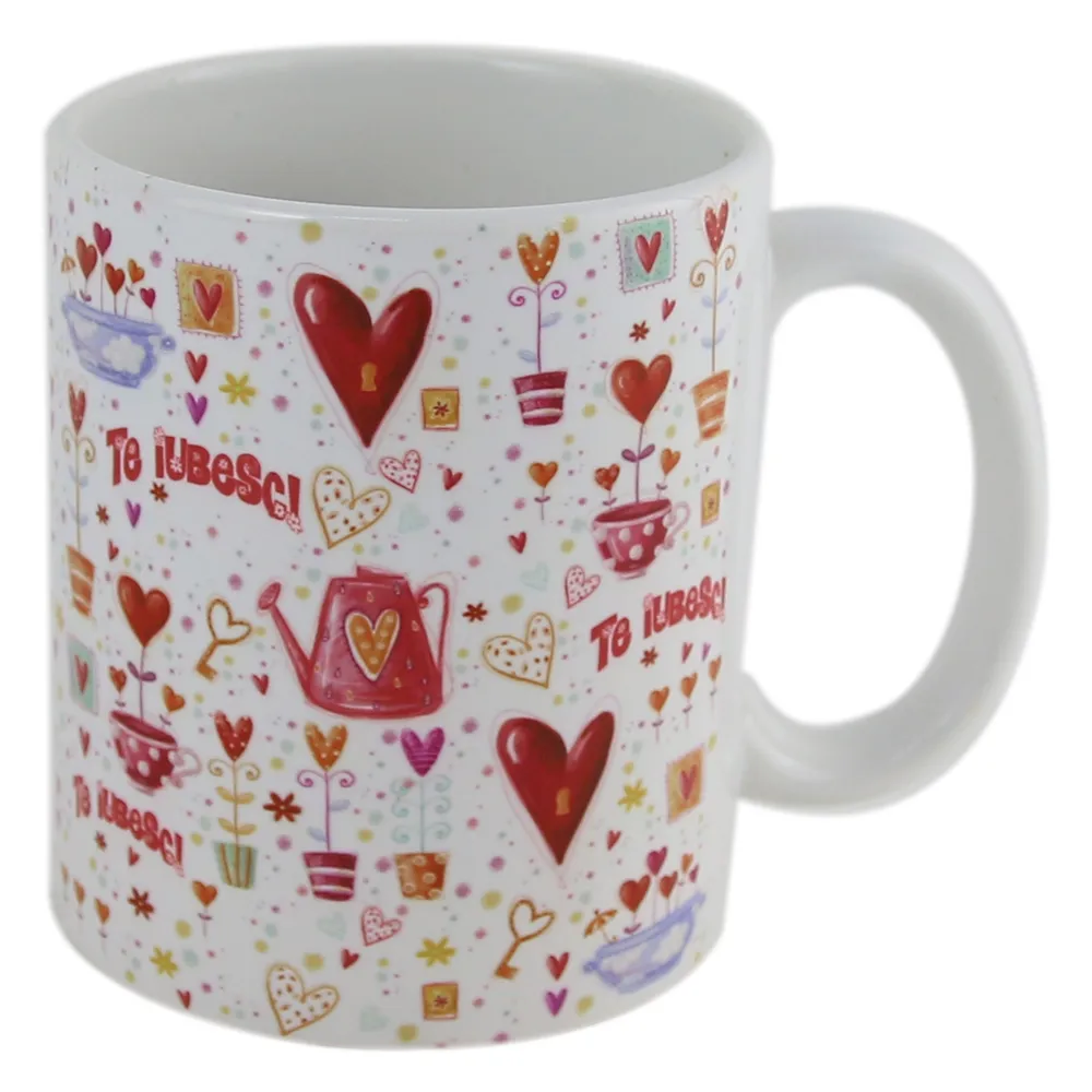 Căni și pahare - Cana ceramica 330 ml „Te iubesc”