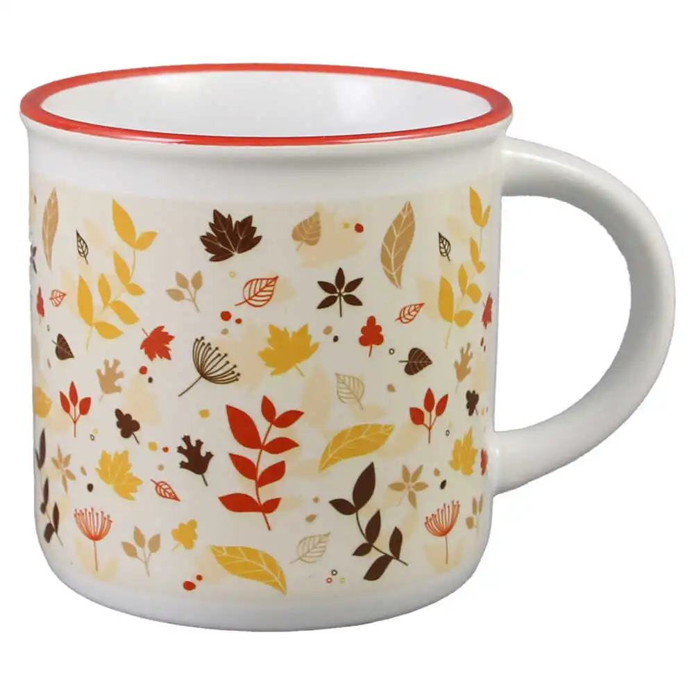 Căni și pahare - Cana ceramica vintage 280 ml Frunze de toamna