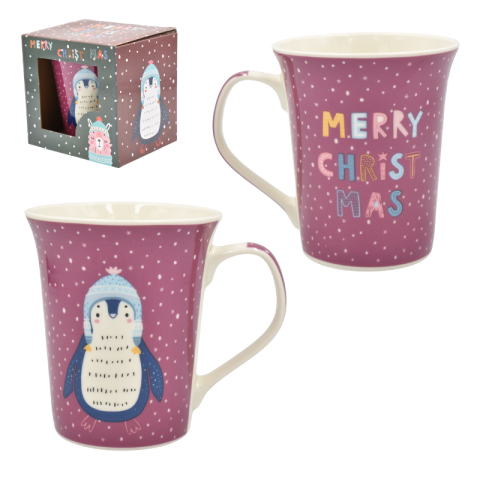 Decorațiuni de interior - Cana Craciun 350 ml ceramica in cutie decorativa