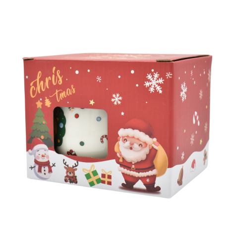 Cana Craciun cu capac si lingurita in cutie decorativa 420 ml [2]